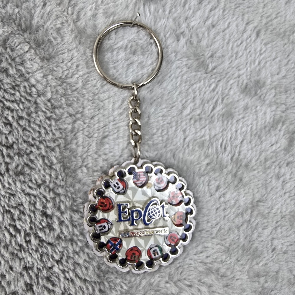 Disney Epcot Park, One Mouse One World, Spinning Keychain Fidget